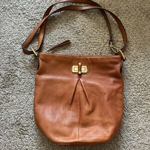 B Makowsky Brown Leather Shoulder Bag